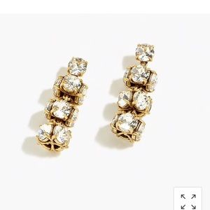 NWT J. Crew twisted crystal earrings.